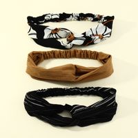 Korean Retro Cotton Print Headband main image 1