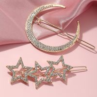 Simple Retro Geometric Micro Diamonds Stars Hairpin Set main image 2