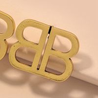 Metal Double B Letter Earrings main image 4