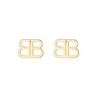 Metal Double B Letter Earrings main image 6