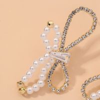 Diamond-studded Pearl Bow Retro Earrings main image 5