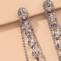 Simple Diamond Long Tassel Earrings main image 5