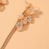 Opal Five Petals Diamond Long Earrings main image 5