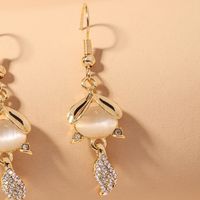 Cute Little Fox Diamond Opal Earrings main image 5