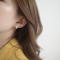 Simple Small Retro Zircon Earrings main image 4