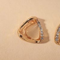 Triangle Opal Diamond Geometric Retro Earrings main image 5