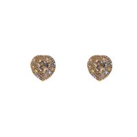 Fashion Full Diamond Big Heart Earrings main image 6