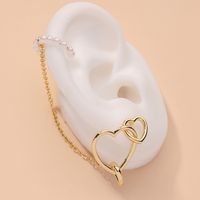 Fashion Pearl Heart Ear Bone Clip sku image 1