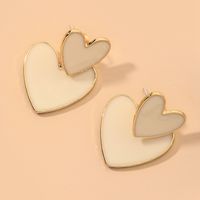 Simple Cute Fashion Heart Earrings sku image 3