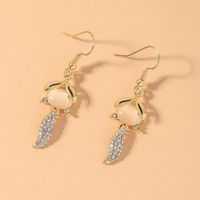 Cute Little Fox Diamond Opal Earrings sku image 1