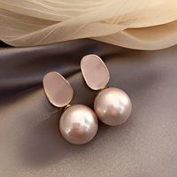 1 Pair Elegant Geometric Plating Inlay Copper Artificial Pearls Rhinestones Drop Earrings sku image 19