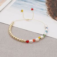 Creative Fashion Baroque Pearl Colorful Glass Eye Beads Bracelet main image 1