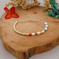 Creative Fashion Baroque Pearl Colorful Glass Eye Beads Bracelet main image 4