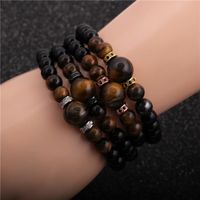 Einfaches Perlen Tigerauge Stein Hell Achat Armband main image 1