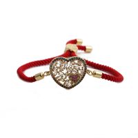 Simple Micro-inlaid Zircon Love Woven Bracelet main image 4