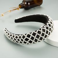 Korean Mesh Pearl Sponge Wide-edge Headband sku image 2