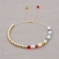 Creative Fashion Baroque Pearl Colorful Glass Eye Beads Bracelet sku image 1