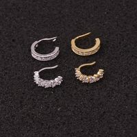 New Simple U-shaped Zircon Ear Bone Clip sku image 4