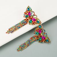 Butterfly-shaped Colorful Rhinestones Earrings main image 5