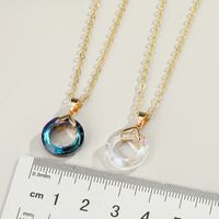 New Fashion Color Round Crystal Imitation Resin Necklace main image 3