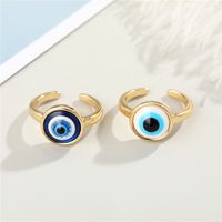 Resin Simple Blue Eye Ring main image 1