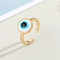 Resin Simple Blue Eye Ring main image 6