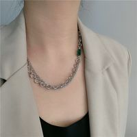 New Fashion Double Stitching Chain Necklace sku image 1