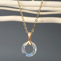 Nouveau Collier De Résine Imitation Cristal Rond Couleur Mode sku image 1