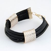 Fashion Metal Simple Leather Bracelet main image 5