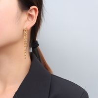 Chain Asymmetrical Earrings main image 4