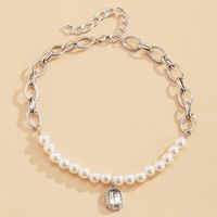 Fashion Imitation Pearl Retro Simple Single Layer Round Bead Necklace main image 4
