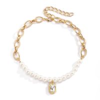 Fashion Imitation Pearl Retro Simple Single Layer Round Bead Necklace main image 3