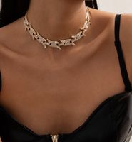 Simple Retro Single Layer Tassel Diamond Chain Necklace main image 3