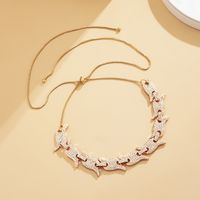 Simple Retro Single Layer Tassel Diamond Chain Necklace main image 4