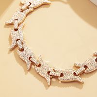 Simple Retro Single Layer Tassel Diamond Chain Necklace main image 5