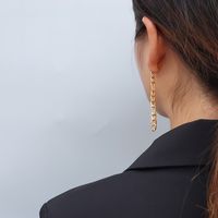 Chain Asymmetrical Earrings sku image 2