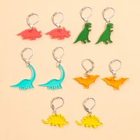 Fashion Cute Stegosaurus Acrylic Earrings Set sku image 1