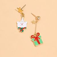 Christmas Star Ear Pins Asymmetric Tassel Earrings sku image 1