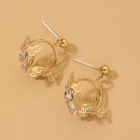 Fashion Golden Butterfly Earrings sku image 1