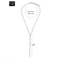 Fashion Simple Gold Chain Long Tassel Necklace main image 6