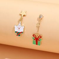 Christmas Star Ear Pins Asymmetric Tassel Earrings main image 4