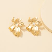 Metal Flower Earrings Wholesale main image 1