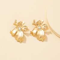 Metal Flower Earrings Wholesale main image 2