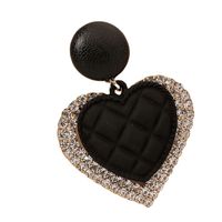 Diamond Fashion Black Heart Earrings main image 6