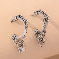 Exquisite Fashionable Lock Asymmetric Earrings main image 3