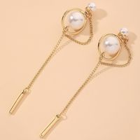Pearl Chain Earrings main image 2