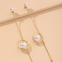 Pearl Chain Earrings main image 3
