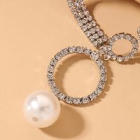 Fashion Simple Diamond Pearl Pendant Necklace main image 5