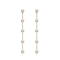 Long Pearl Tassel Earrings main image 6
