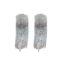 Full Diamond Long Tassel Earrings main image 6